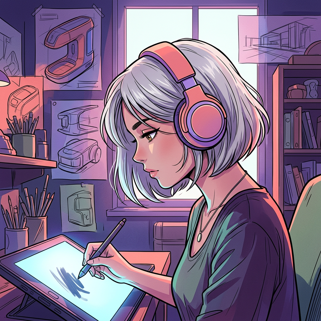 Portrait illustré de Inès